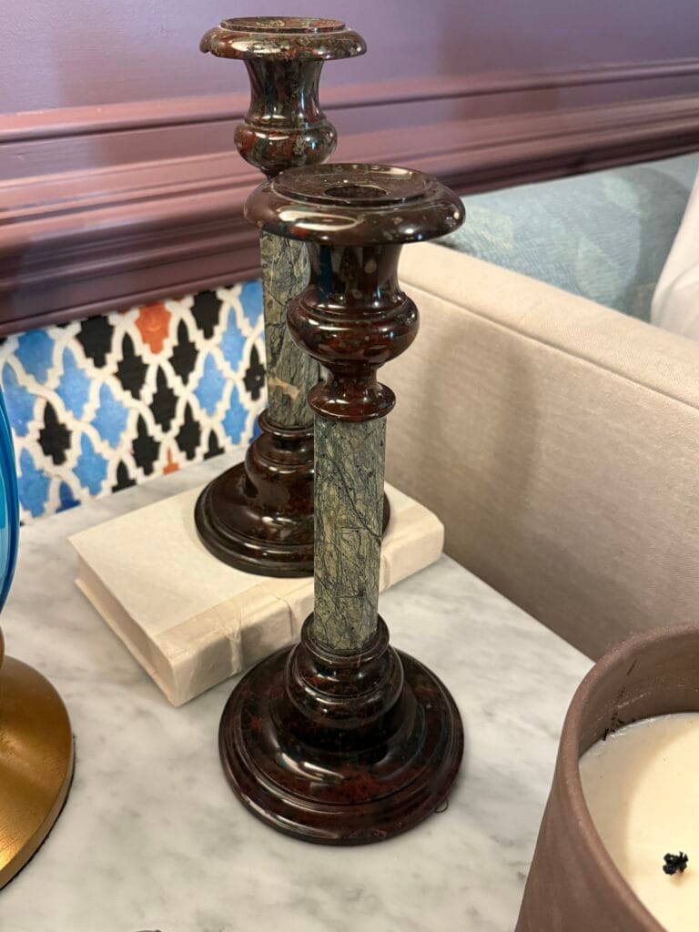marble candlesticks